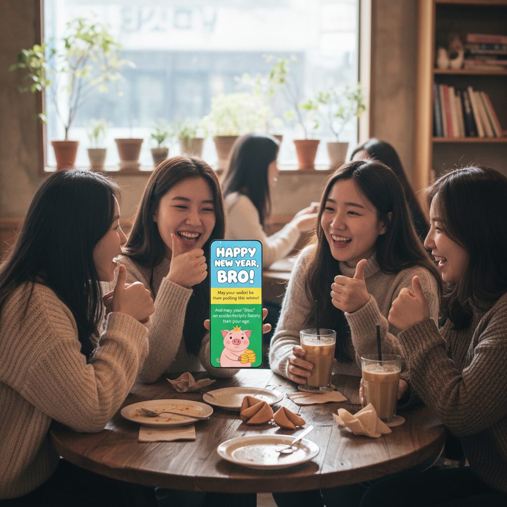 카카오톡 AI가 생성한 위트 있는 새해 인사말 예시 친구에게 보내는 재미있는 문구