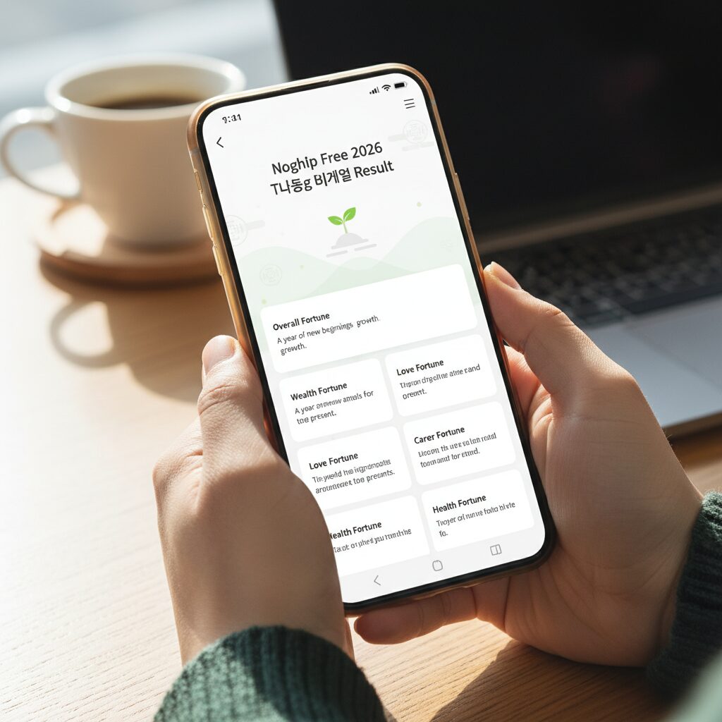 농협 무료운세 2026년 토정비결 결과 화면 예시