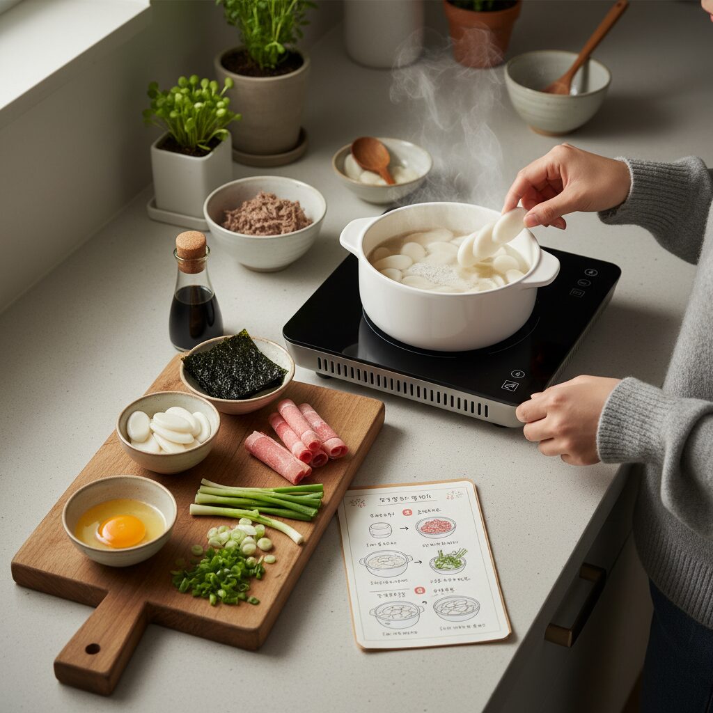 1인 가구를 위한 간편 떡국 레시피 사진