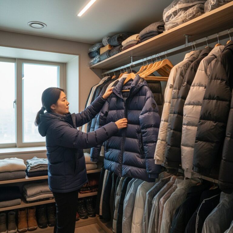 겨울 패딩 옷걸이 보관법 진공팩 사용하지 않기