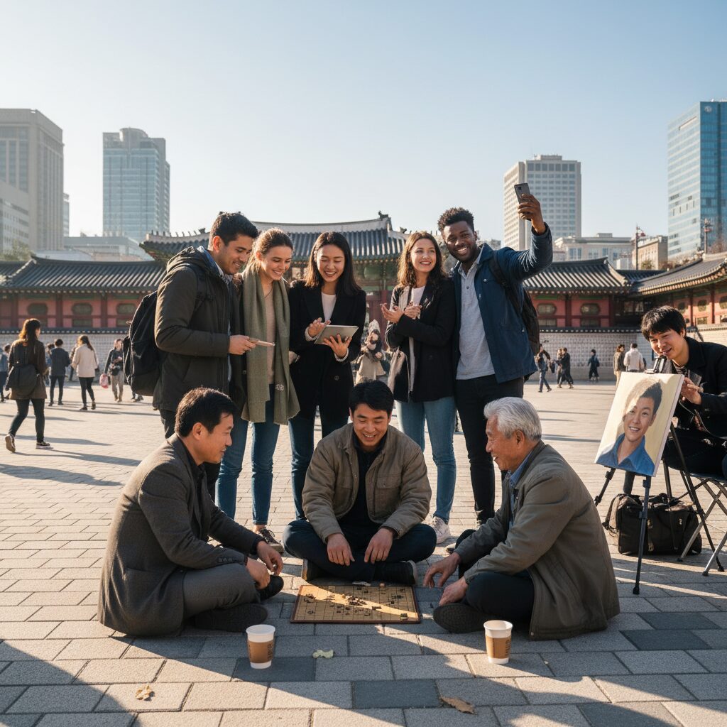 클래식한 디자인의 가죽 가방 세부 모습과 수납공간