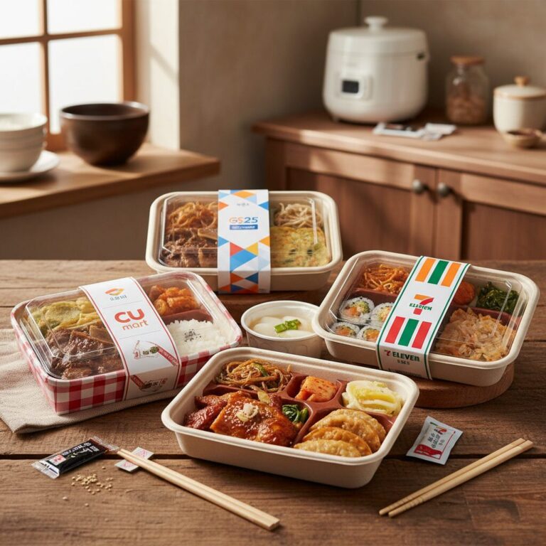 CU, GS25, 세븐일레븐 등 다양한 편의점 명절 도시락을 모아놓은 사진
