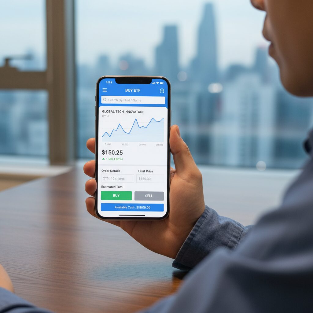 증권사 앱에서 ETF 매수 화면 예시