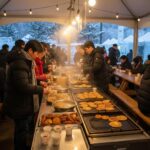 칠갑산 얼음축제 푸드코트에서 판매되는 따뜻한 겨울 간식들