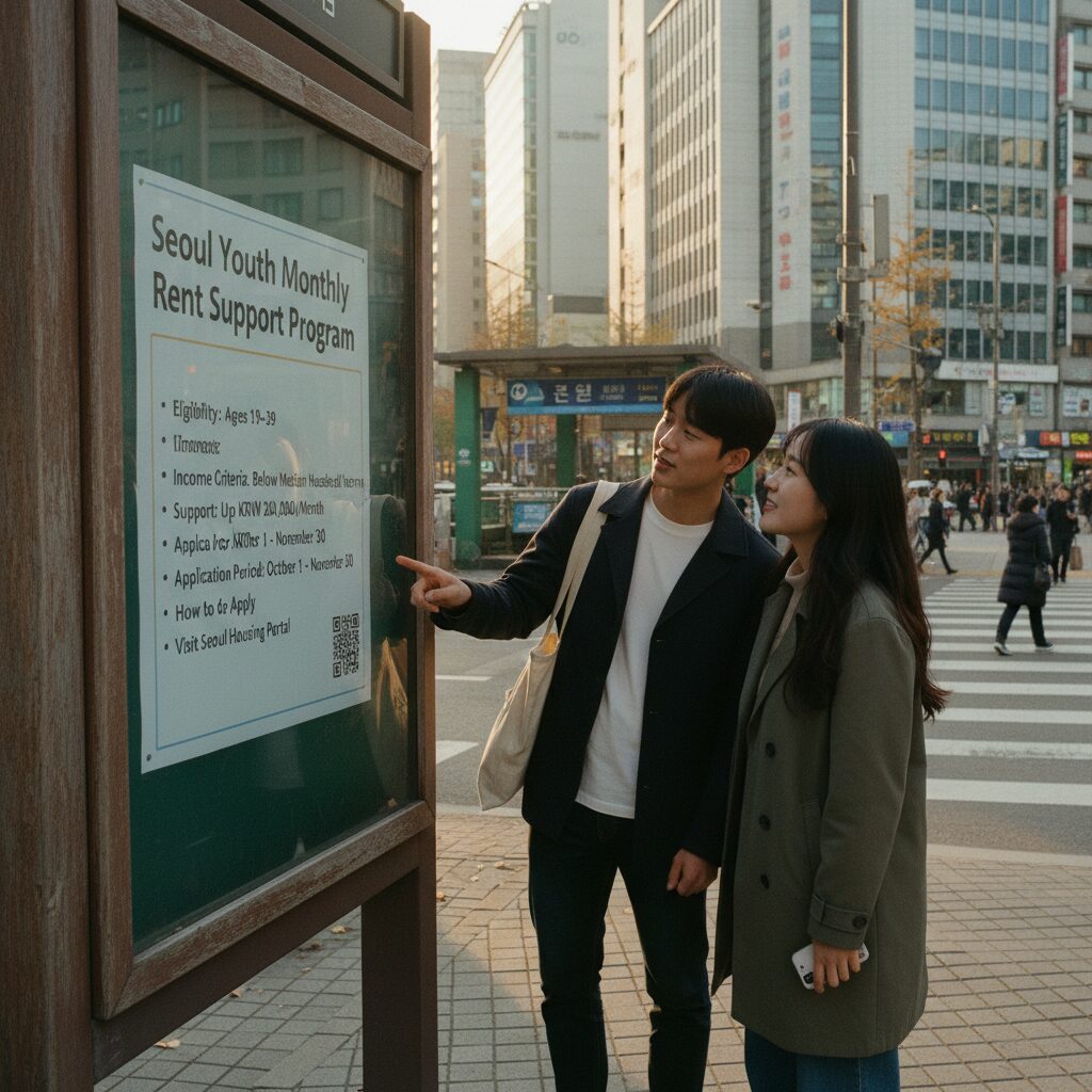 지자체 청년 월세 지원 사업 공고문 예시 사진