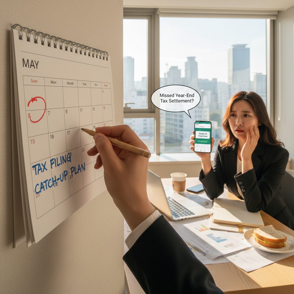 달력에 5월을 표시하며 연말정산 놓쳤을 때 대처법