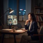 직장인 야간대학원 입학 준비, 학점은행제로 시작해요 야간대학원 면접을 보는 직장인 여성