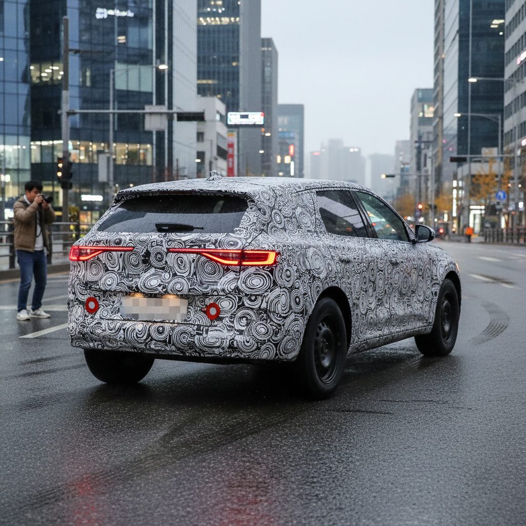 르노코리아 오로라 2 테스트카 스파이샷 뒷모습