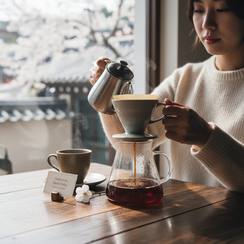 스노우블러썸에서 추천받은 과테말라 핸드드립 커피