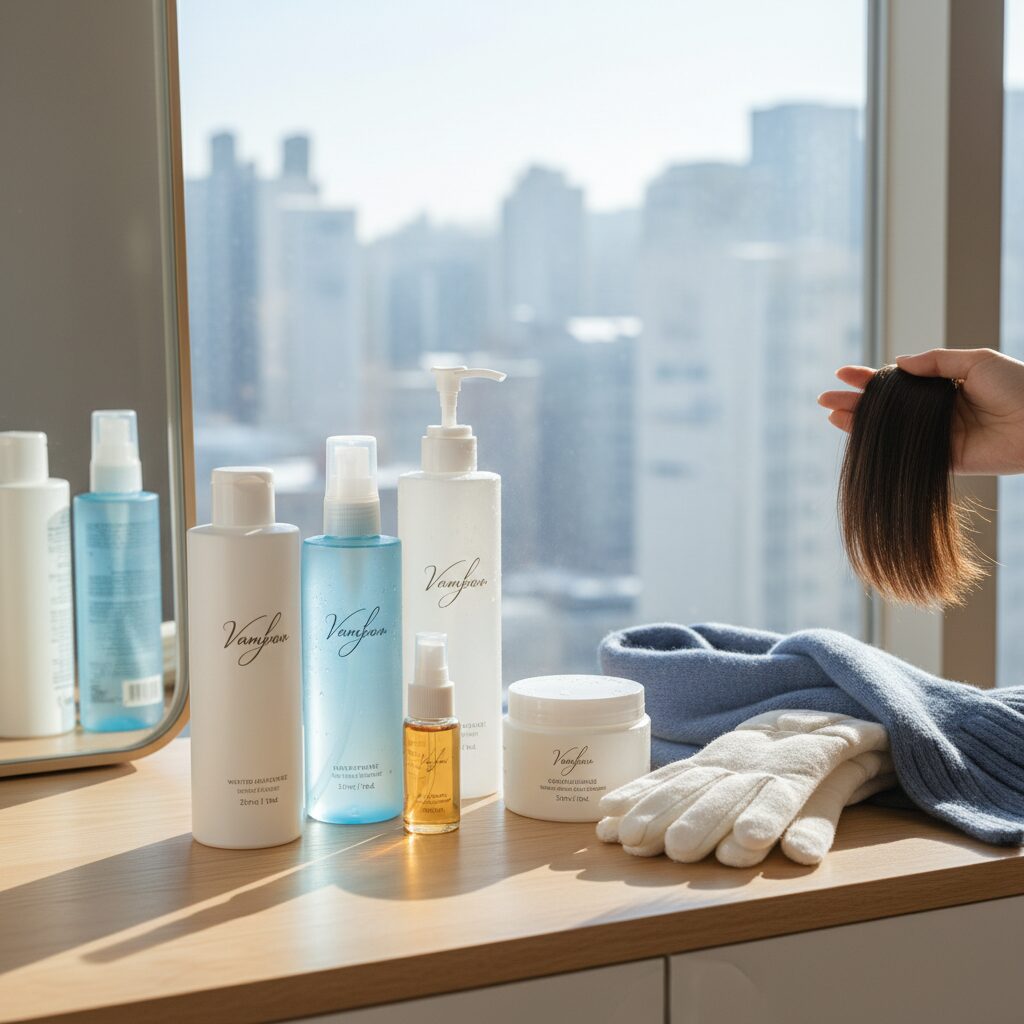 겨울철 머리카락 정전기 방지를 위한 헤어 케어 제품들