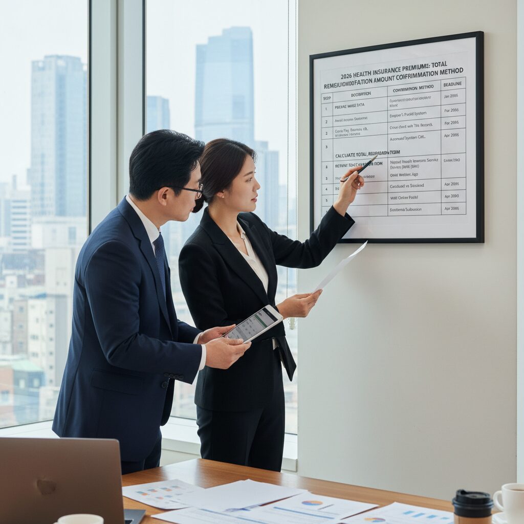 2026년 건강보험 보수총액신고 금액 확인 방법 표