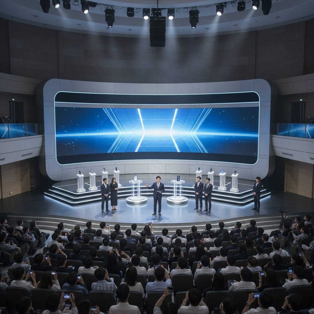 삼성 언팩 행사 무대 컨셉 이미지