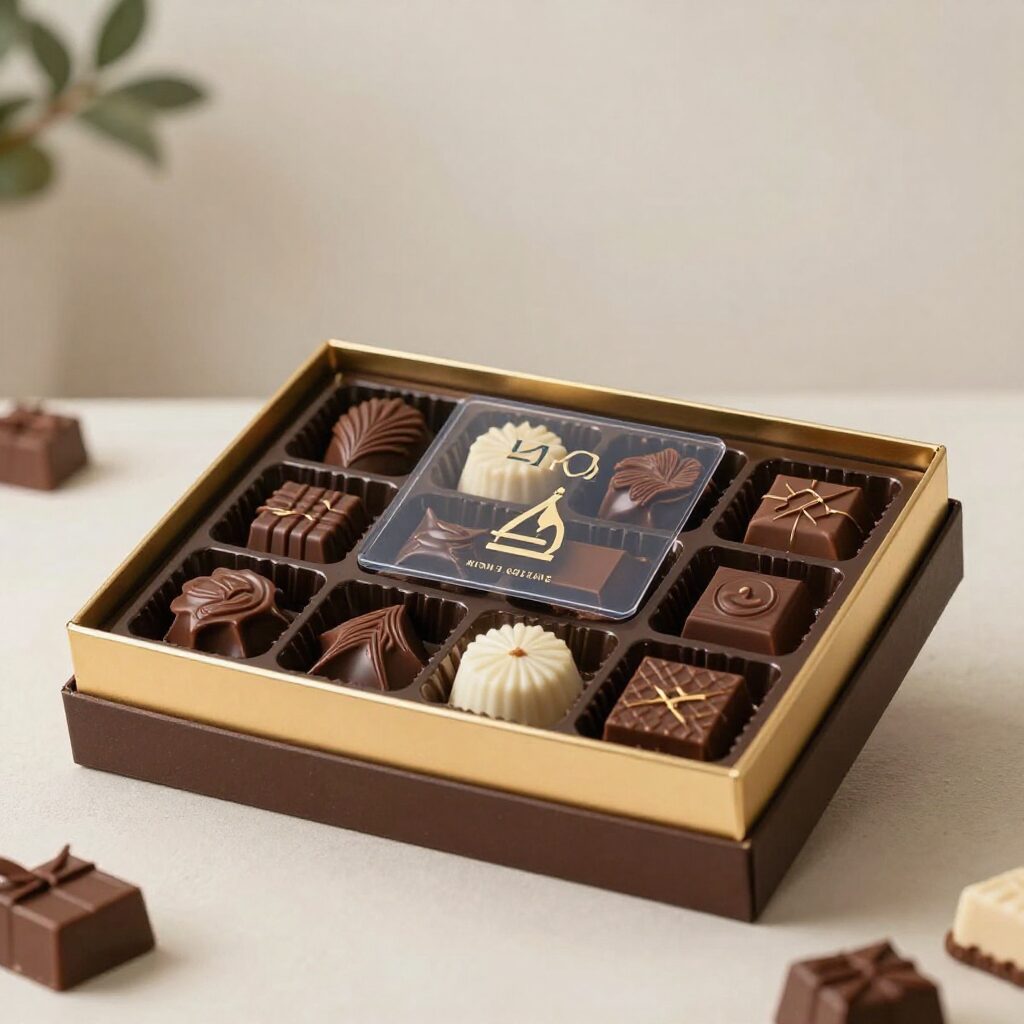 화이트데이 선물용으로 포장된 고디바 초콜릿 세트 상자