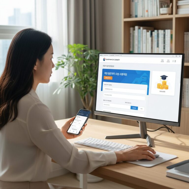 입학축하금 온라인 신청을 위한 정부24 보조금24 화면 예시