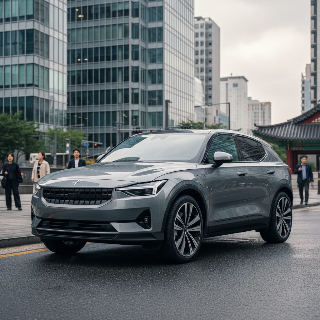 폴스타 3 전면 및 측면 디자인