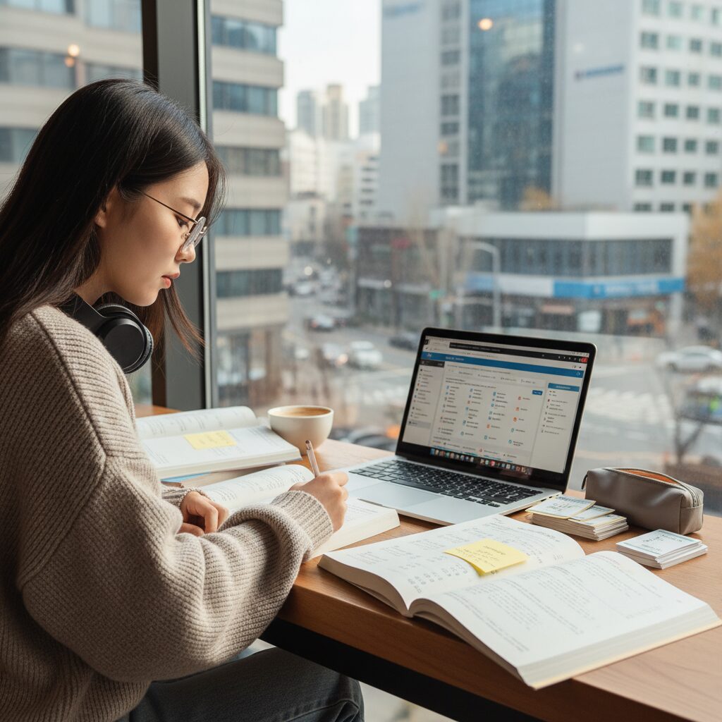 토익 공부하는 학생