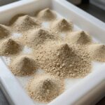 자일리톨 가루를 녹여 실리콘 몰드에 부은 모습