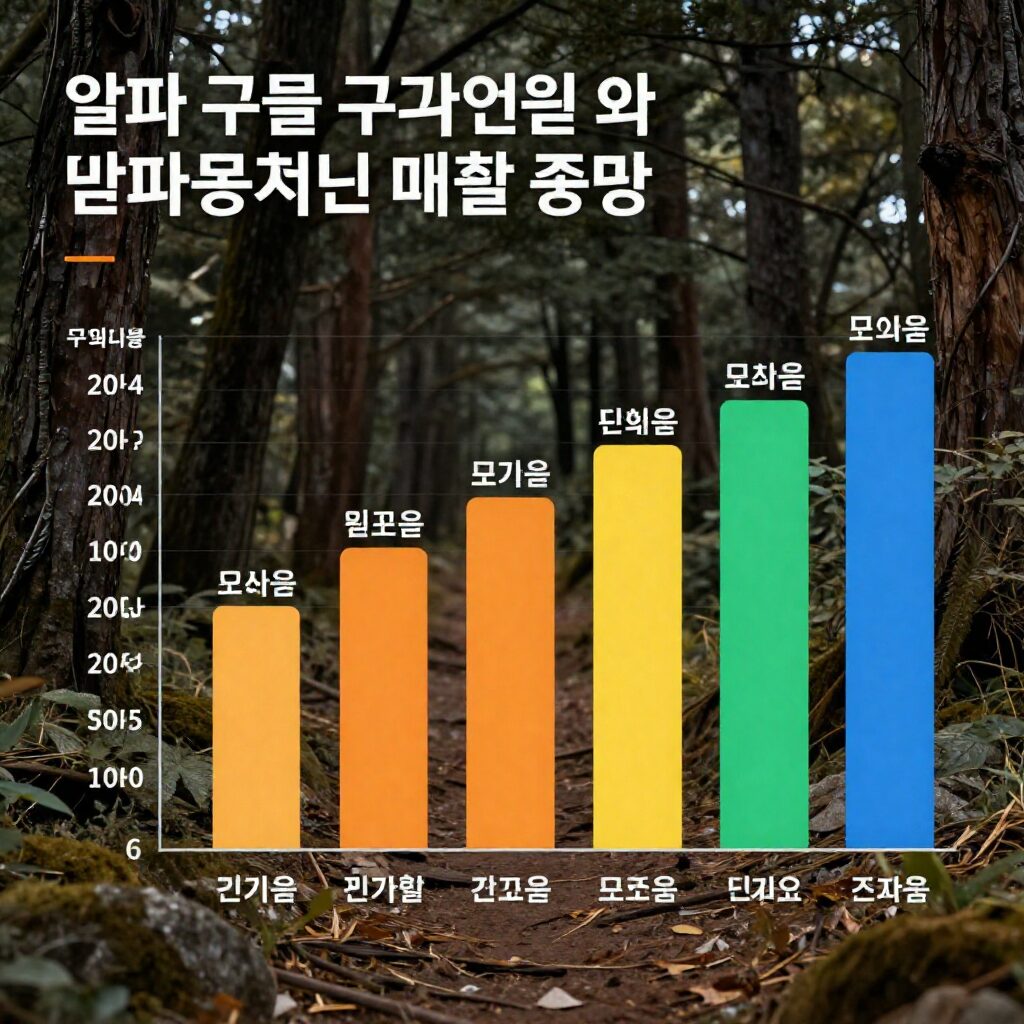 알파벳 구글의 분기별 매출 구성 원 그래프