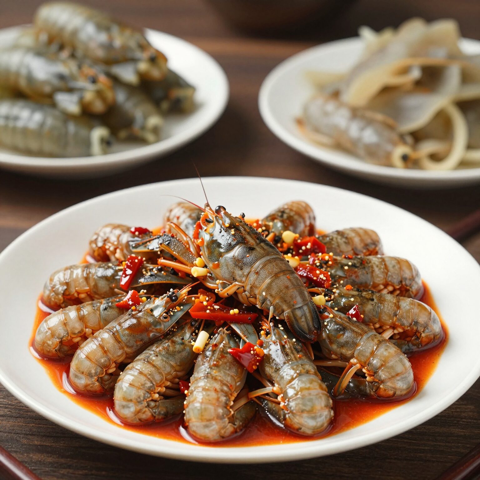 홈쇼핑 손질 쭈꾸미로 만든 쭈꾸미 볶음과 숙회가 접시에 담겨 있음