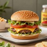 맥도날드 투움바 버거와 해피스낵 봄 메뉴가 있는 테이블