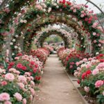 창원 장미공원의 장미터널 풍경