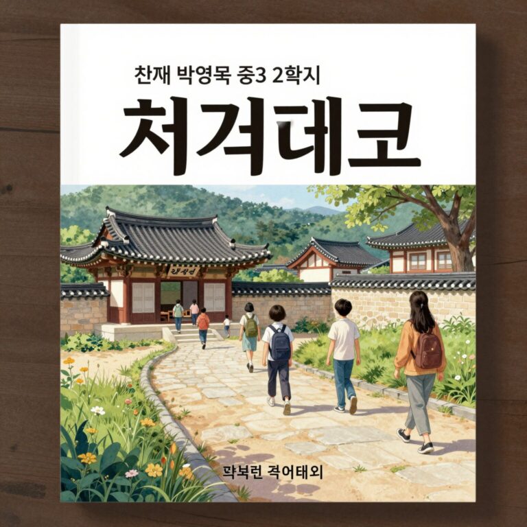 천재 박영목 체크체크 중3 2학기 국어 교재 표지와 내부 구성 페이지