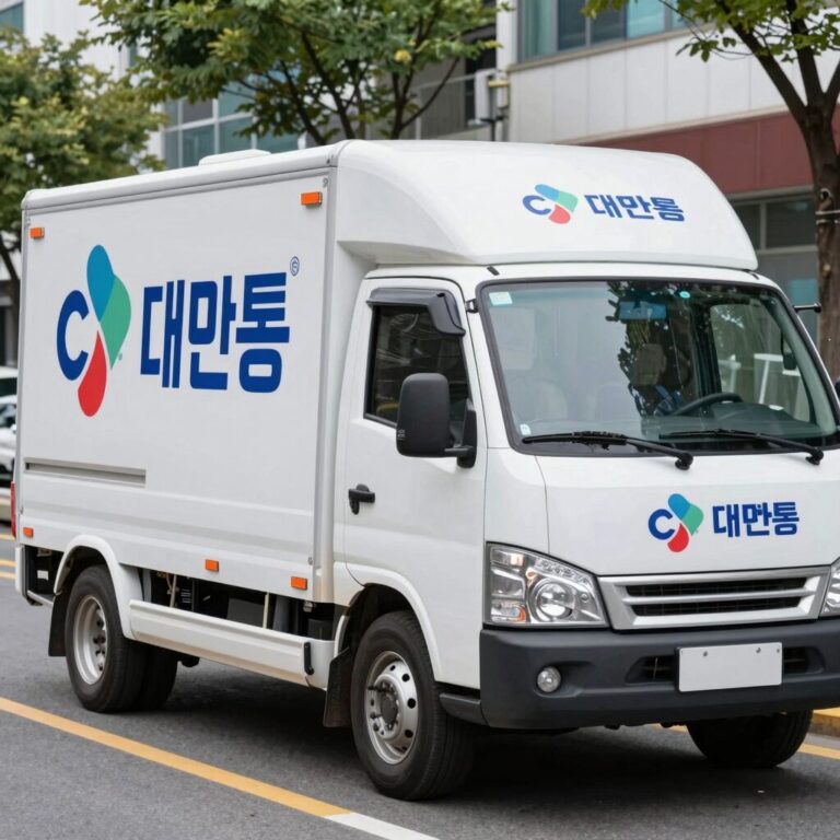 CJ대한통운 매일오네 배송차량이 공휴일에도 주행하는 모습 주 7일 배송의 상징