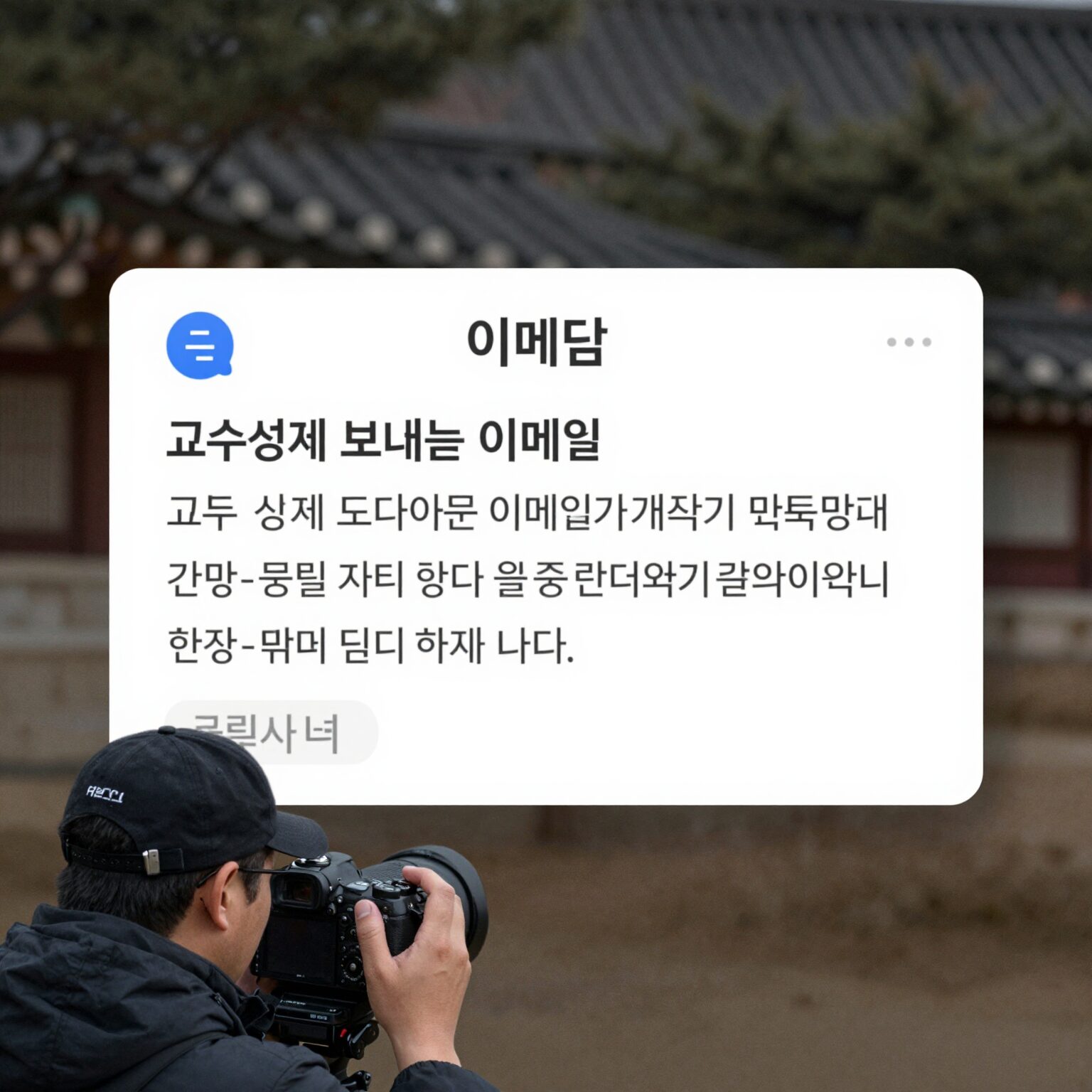 교수님께 보내는 이메일 예시 화면