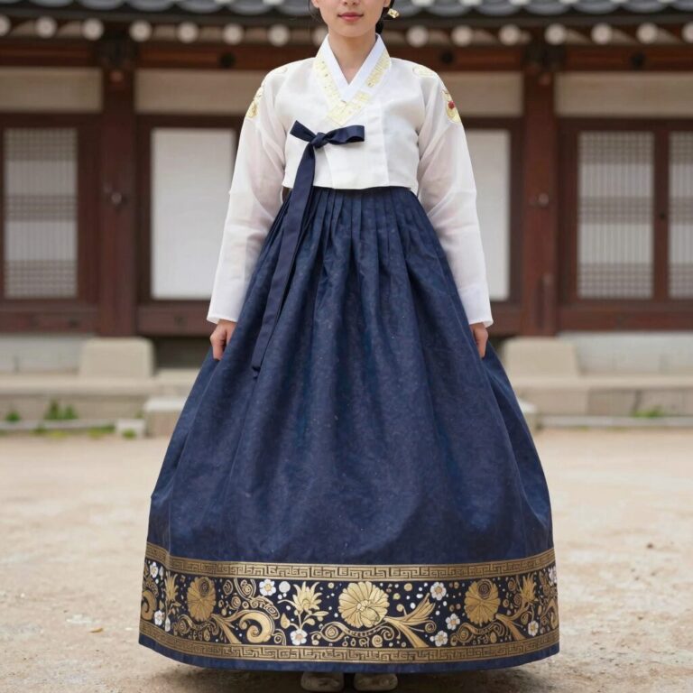 청치마바지 앞뒤 디자인 상세 사진