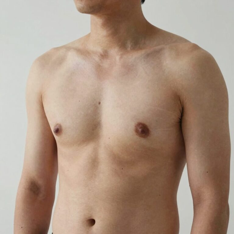 남자가슴보정속옷 착용 후 자연스러운 가슴라인