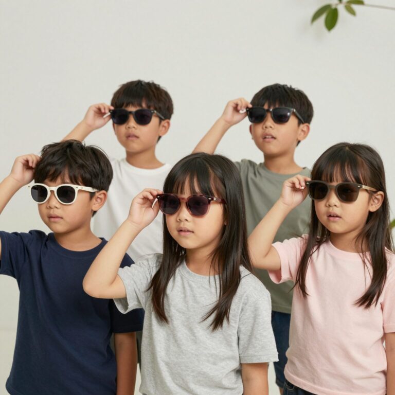 스틸러 키즈 선글라스를 착용한 아이들 모습