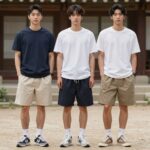여름 남자 7부티 코디 예시